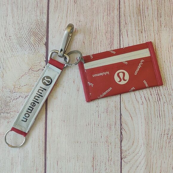Lululemon handmade minimalist credit card ID holder with keychain - Picture 1 of 7